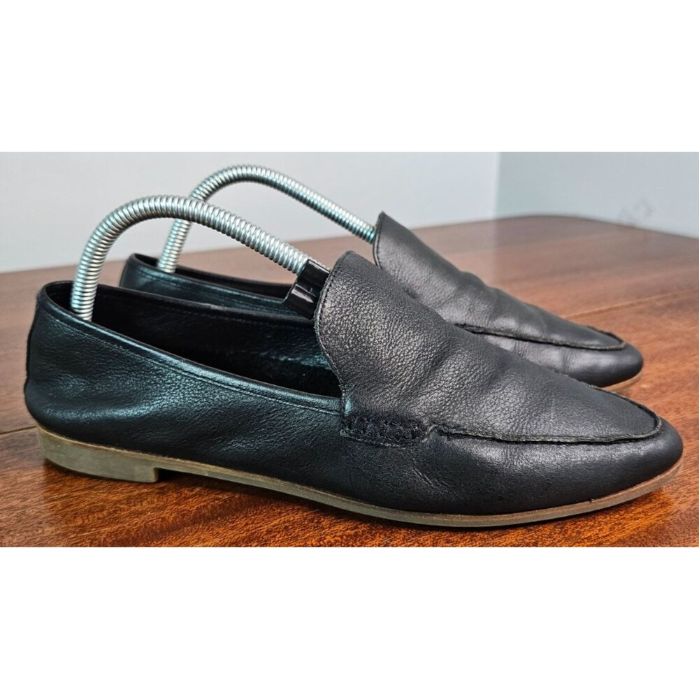 Lucky Brand Black Leather Pointed Toe Flats Loafers Size 8.5/9